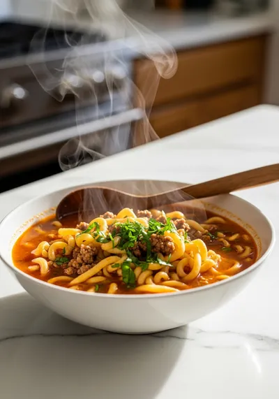 Italian Beef Sausage Pasta Soup