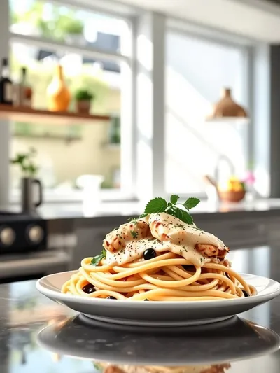 Italian Chicken Pasta in Creamy Parmesan Sauce