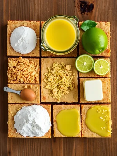 Key Lime Pie Bars – Browned Butter Blondie - ingredients preparation