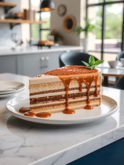 Luxurious Latte Cake – A Velvety Coffee Dessert - ready to serve