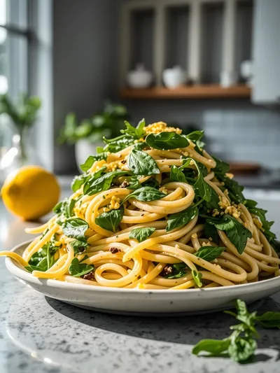 Lemon Arugula Pasta Salad