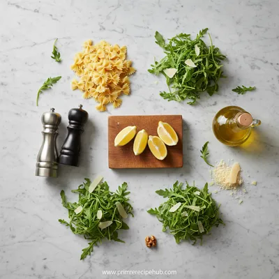 Lemon Arugula Pasta Salad - cooking process