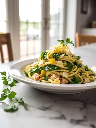 Lemon Arugula Pasta Salad - cooking process