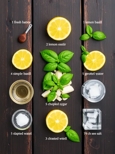 Lemon Basil Sorbet – Refreshing Summer Treat - ingredients preparation