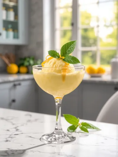 Lemon Basil Sorbet – Refreshing Summer Treat - cooking process