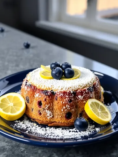 Lemon Blueberry Cake Recipe - cooking process