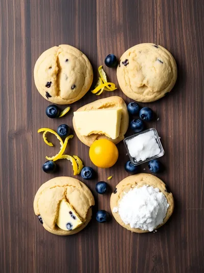 Lemon Blueberry Cookies - ingredients preparation