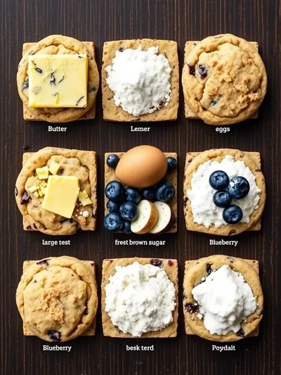Lemon Blueberry Cookies – Browned Butter Blondie - ingredients preparation