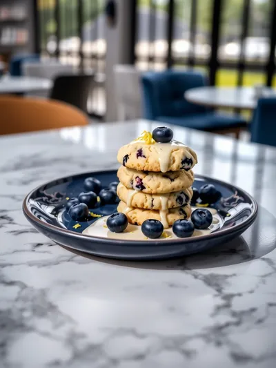 Lemon Blueberry Cookies - cooking process