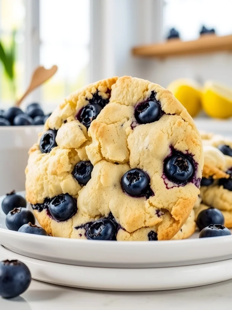 Lemon Blueberry Cookies – Browned Butter Blondie