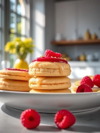 Lemon Cookies with Raspberry Curd
