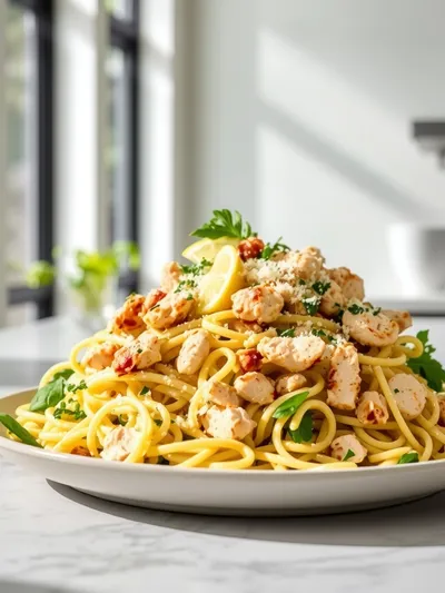 Lemon Parmesan Chicken Pasta Salad