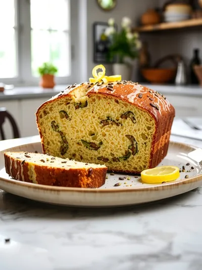 Lemon Poppy Seed Zucchini Bread Recipe - ready to serve
