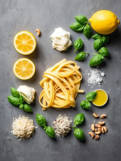 Lemon Ricotta Pasta - ingredients preparation