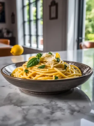 Lemon Ricotta Pasta - cooking process