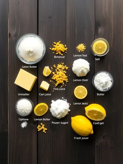 Lemon Shortbread Cookies – Buttery Citrus Treat - ingredients preparation