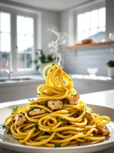 Light Pesto Pasta With Chicken