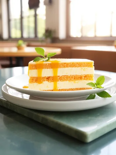 Mango Mousse Cake – Light and Fluffy Dessert - ready to serve