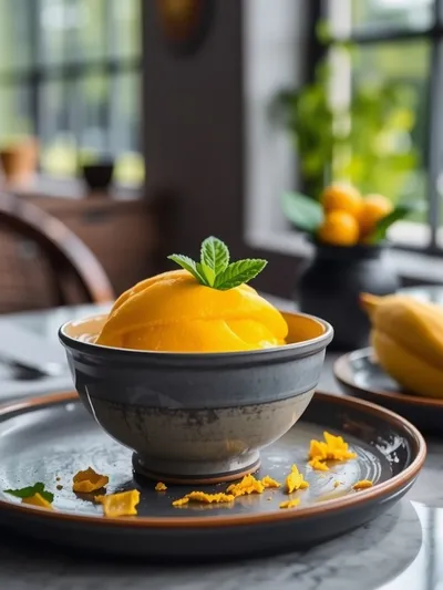 Mango Sorbet – Refreshing Summer Dessert - cooking process