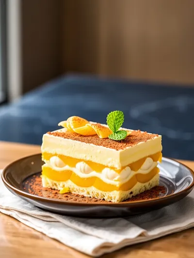 Mango Tiramisu - ready to serve