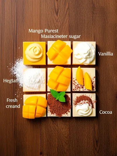 Mango Tiramisu - ingredients preparation