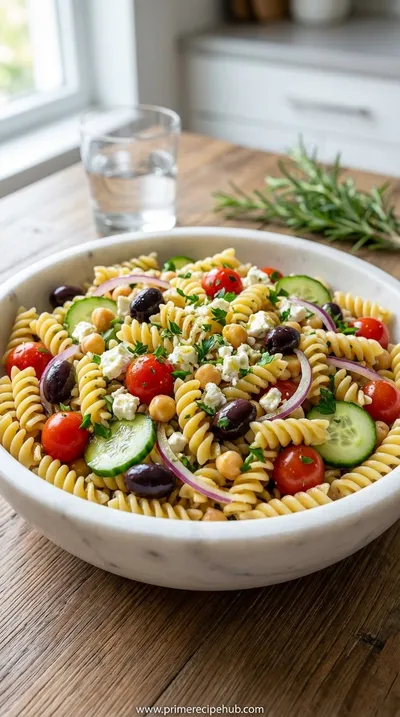 Mediterranean High Protein Pasta Salad