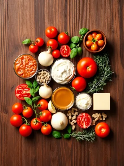 Middle-of-Winter Tomato Soup - ingredients preparation