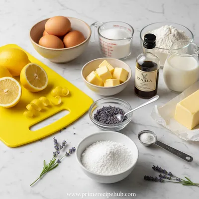 Mini Lemon Cakes With Lavender Glaze - cooking process