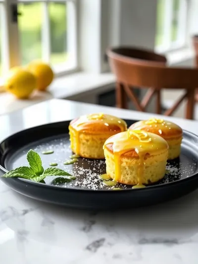 Mini Lemon Drizzle Cakes - ready to serve