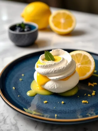 Mini Meringues With Lemon Curd – Easy Spring Dessert - ready to serve