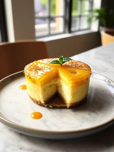 Mini Pineapple Upside-Down Cheesecakes - cooking process
