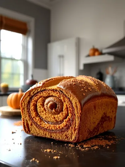 Mini Pumpkin Bread With Cinnamon Swirl