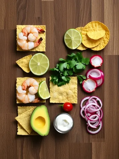 Mini Shrimp Tostadas – Quick Appetizer Recipe - ingredients preparation