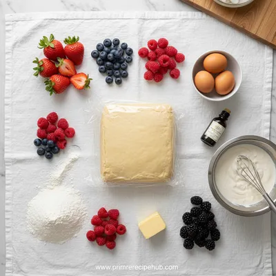 Mixed Berry Cream Pastries - cooking process