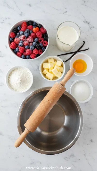 Mixed Berry Cream Pastries - cooking process