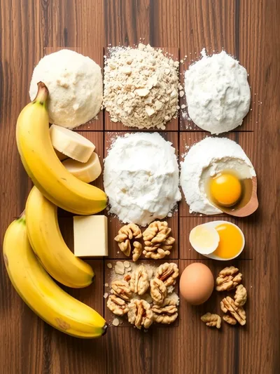 Moist Banana Bread Recipe - ingredients preparation