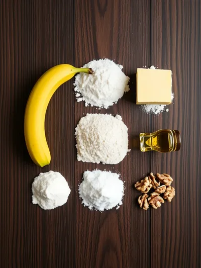 Moist Banana Bread Recipe - ingredients preparation