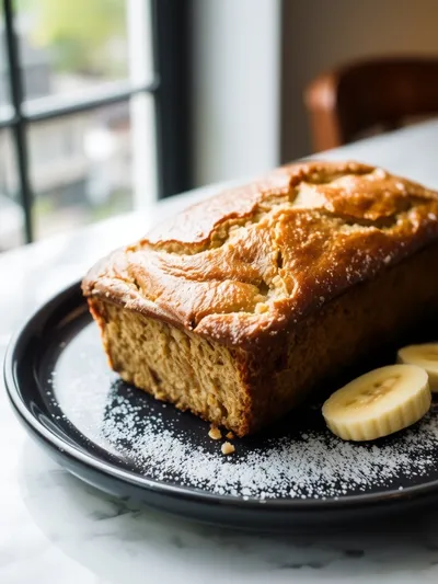 Moist Banana Bread Recipe - ready to serve