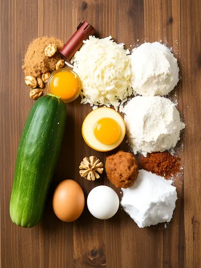 Moist Old Fashioned Zucchini Bread - ingredients preparation