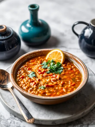 Moroccan Lentil Soup Recipe - cooking process