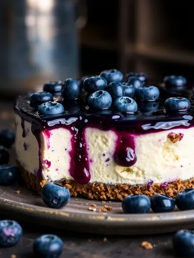 Nourishing No Bake Blueberry Cheesecake