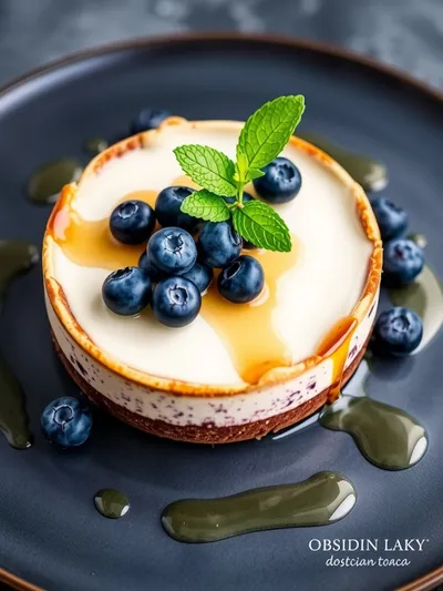 Nourishing No Bake Blueberry Cheesecake - ready to serve