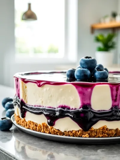 No-Bake Blueberry Cheesecake
