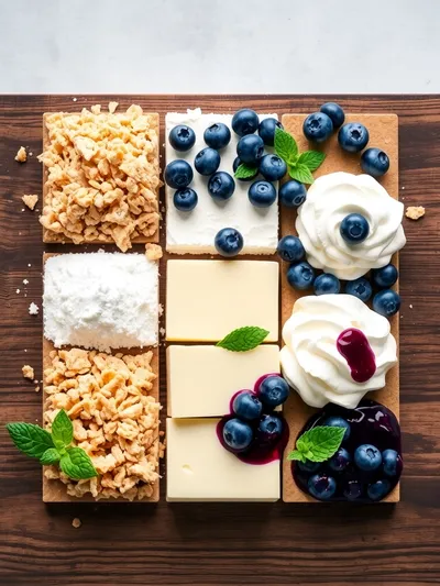 No-Bake Blueberry Cheesecake - ingredients preparation