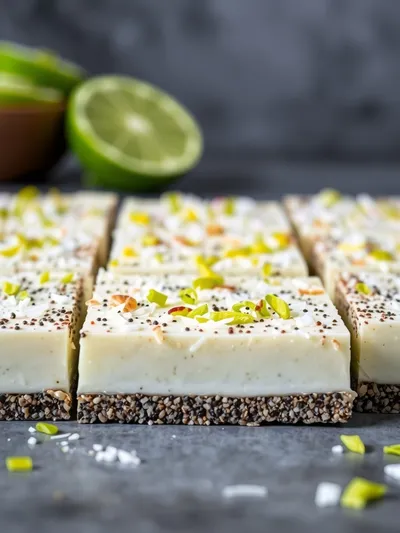 No-Bake Chia Pudding Bars – Refreshing Coconut Lime