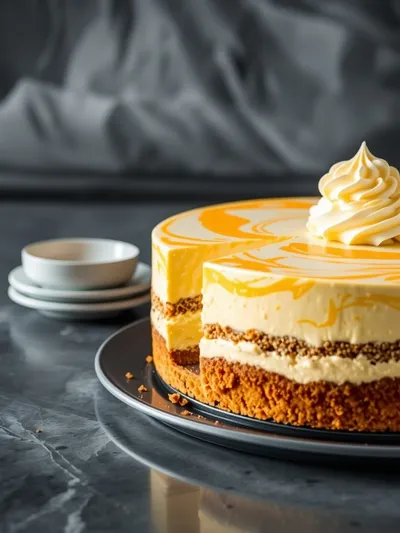 No-Bake Creamsicle Cheesecake