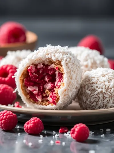 No-Bake Raspberry Coconut Balls – Easy Dessert