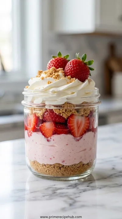 No-Bake Strawberry Cheesecake Parfaits