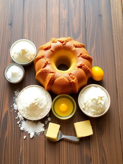 Old-Fashioned Pound Cake Recipe - ingredients preparation