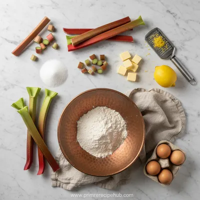 Old-Fashioned Rhubarb Pie - cooking process